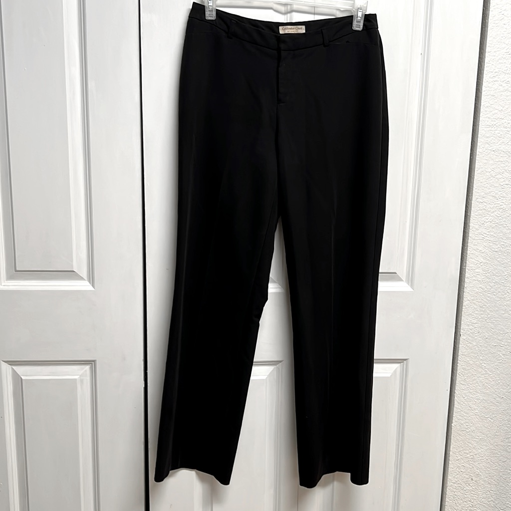 Coldwater Creek Black 2 Pocket Mid Rise National Fit Dress Pants Size 10
